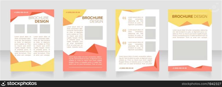 Club recruitment blank brochure layout design. Organize public meeting. Vertical poster template set with empty copy space for text. Premade corporate reports collection. Editable flyer paper pages. Club recruitment blank brochure layout design