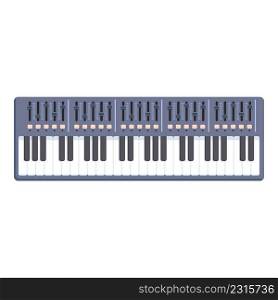 Club synthesizer icon cartoon vector. Dj keyboard. Ding instrument. Club synthesizer icon cartoon vector. Dj keyboard