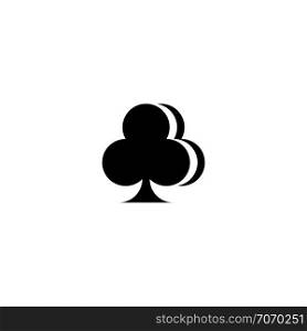 clubs gambling icon black vector