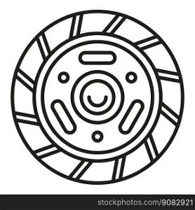 Clutch disk icon outline vector. Auto kit. Cover pressure. Clutch disk icon outline vector. Auto kit