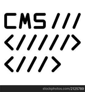 Cms code icon outline vector. System tool. Page software. Cms code icon outline vector. System tool