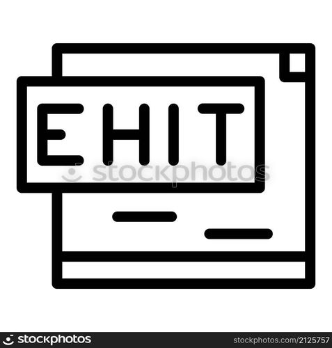 Cms ehit icon outline vector. Html website. Graphic code. Cms ehit icon outline vector. Html website