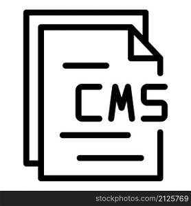 Cms paper icon outline vector. Web design. Graphic code. Cms paper icon outline vector. Web design