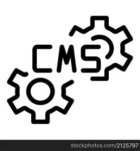 Cms system icon outline vector. Html design. Page pc. Cms system icon outline vector. Html design