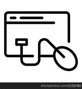 Cms web mouse icon outline vector. Design html. Graphic code. Cms web mouse icon outline vector. Design html
