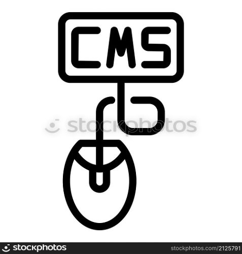 Cms work icon outline vector. Web development. Html website. Cms work icon outline vector. Web development