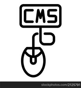 Cms work icon outline vector. Web development. Html website. Cms work icon outline vector. Web development
