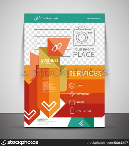 CMYK Business Corporate Flyer Template | Geometrical Design