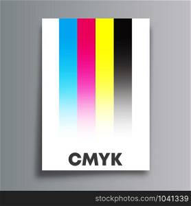 CMYK color model poster for flyer, brochure cover, typography, and other printing products. Vector illustration.. CMYK color model poster for flyer, brochure cover, typography or other printing products. Vector illustration