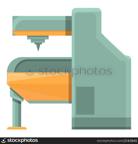 Cnc equipment press icon cartoon vector. Hydraulic mill. Modern machine. Cnc equipment press icon cartoon vector. Hydraulic mill