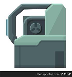 Cnc machinery icon cartoon vector. Machine factory. Industry lathe. Cnc machinery icon cartoon vector. Machine factory