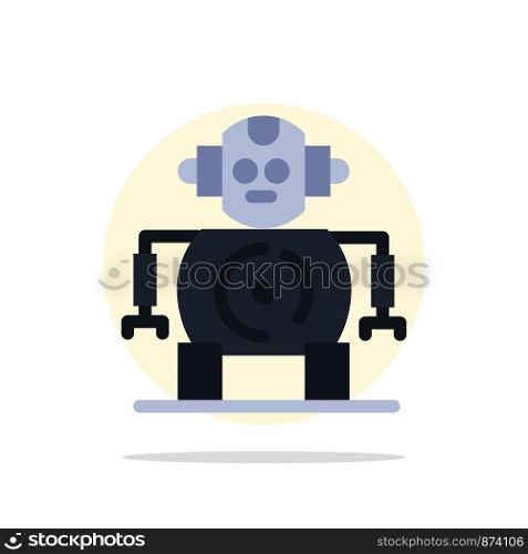 Cnc, Robotics, Technology Abstract Circle Background Flat color Icon