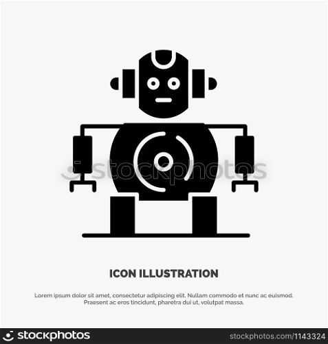 Cnc, Robotics, Technology solid Glyph Icon vector