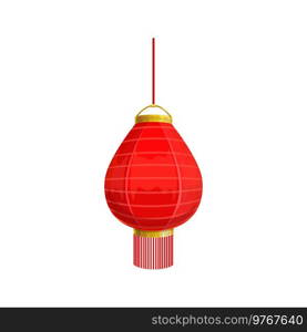 CNY, chinese, japanese korean lantern isolated l&of paper or silk. Vector hanging Chinese New Year red l&Oriental Spring Festival golden decoration with ornament. Asian lunar calendar holiday. Red paper l&, Chinese, Japanese, Korean lantern