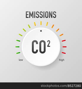 Co 2 emissions in flat style on green background. Simple vector illustration. Vector flat illustration.. Co 2 emissions in flat style on green background. Simple vector illustration. Vector flat illustration