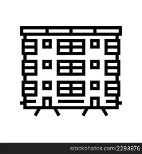 co-op house line icon vector. co-op house sign. isolated contour symbol black illustration. co-op house line icon vector illustration