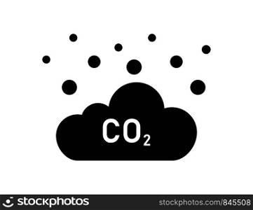 CO2 cloud isolated icon. Chemistry formula or button template. Symbol of ecology. EPS 10. CO2 cloud isolated icon. Chemistry formula or button template. Symbol of ecology.
