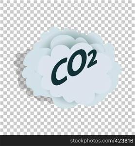 CO2 cloud isometric icon 3d on a transparent background vector illustration. CO2 cloud isometric icon