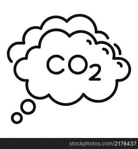 co2 emission icon outline vector. Global climate. Warming disaster. co2 emission icon outline vector. Global climate
