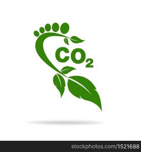 CO2 footprint concept sign icon vector illustration