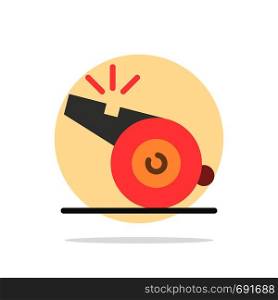 Coach, Referee, Sport, Whistle Abstract Circle Background Flat color Icon