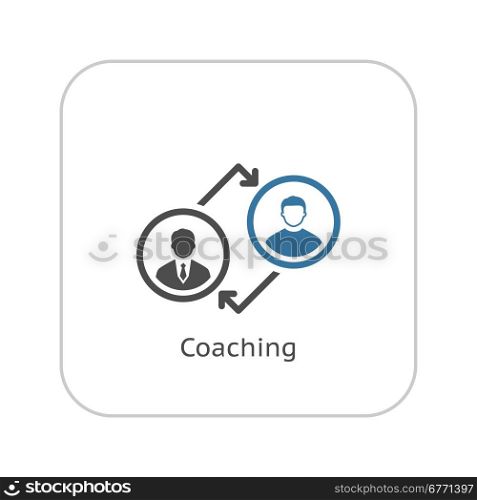 Coaching Icon. Business Concept. Flat Design. Isolated Illustration.. Coaching Icon. Business Concept. Flat Design.