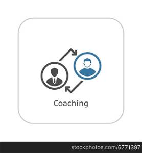 Coaching Icon. Business Concept. Flat Design. Isolated Illustration.. Coaching Icon. Business Concept. Flat Design.