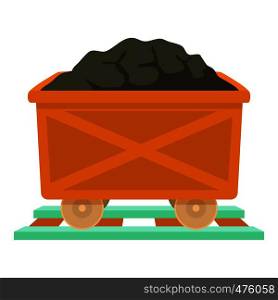Coal icon. Cartoon illustration of coal vector icon for web. Coal icon, cartoon style