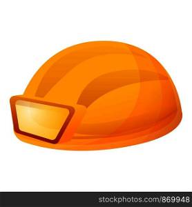 Coal industry helmet icon. Cartoon of coal industry helmet vector icon for web design isolated on white background. Coal industry helmet icon, cartoon style
