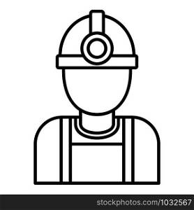 Coal industry worker icon. Outline coal industry worker vector icon for web design isolated on white background. Coal industry worker icon, outline style