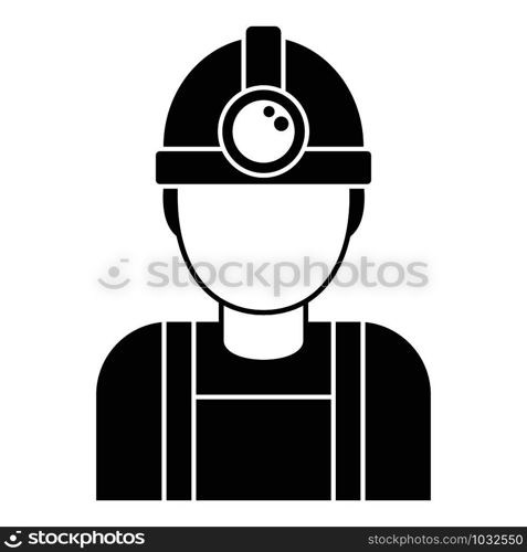 Coal industry worker icon. Simple illustration of coal industry worker vector icon for web design isolated on white background. Coal industry worker icon, simple style