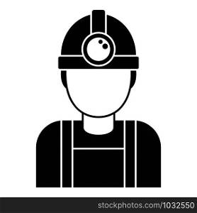 Coal industry worker icon. Simple illustration of coal industry worker vector icon for web design isolated on white background. Coal industry worker icon, simple style