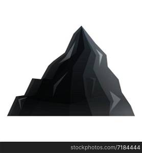 Coal mountain icon. Cartoon of coal mountain vector icon for web design isolated on white background. Coal mountain icon, cartoon style