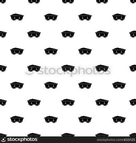 Coal trolley pattern seamless in simple style vector illustration. Coal trolley pattern vector