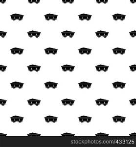 Coal trolley pattern seamless in simple style vector illustration. Coal trolley pattern vector