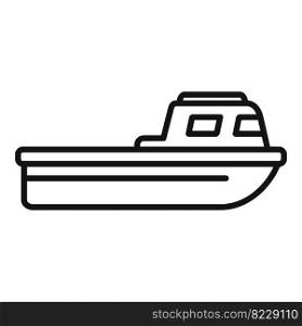Coast rescue ship icon outline vector. Search maritime. Life sea. Coast rescue ship icon outline vector. Search maritime