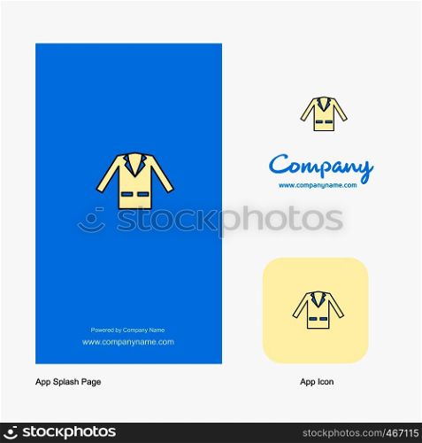 coat Company Logo App Icon and Splash Page Design. Creative Business App Design Elements