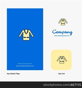 coat Company Logo App Icon and Splash Page Design. Creative Business App Design Elements