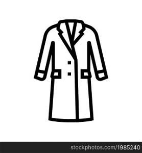 coat female garment line icon vector. coat female garment sign. isolated contour symbol black illustration. coat female garment line icon vector illustration