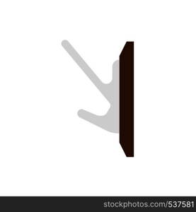 Coat hooks object casual wooden wall housekeeping hanger vector icon. Shape rack clothes wardrobe cloakroom