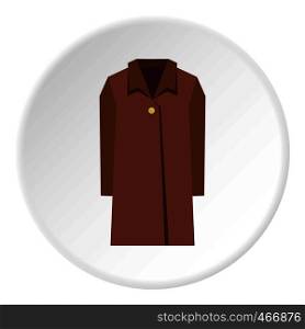 Coat icon in flat circle isolated vector illustration for web. Coat icon circle