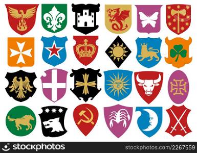Coat of arms collection (set of heraldic elements)