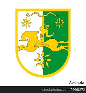 Coat of Arms of Abkhazia is a Georgia region. Vector heraldic emblem