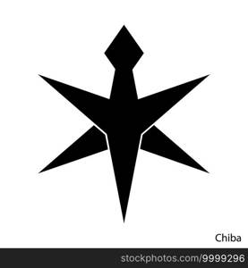 Coat of Arms of Chiba is a Japan prefecture. Vector heraldic emblem