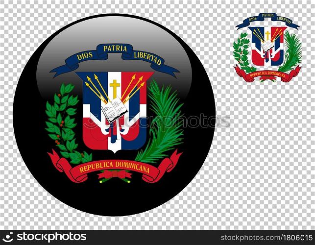 Coat of arms of Dominican Republic vector illustration on a transparent background