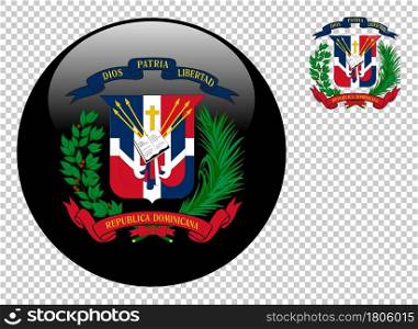 Coat of arms of Dominican Republic vector illustration on a transparent background