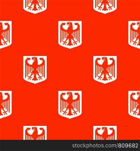 Coat of Arms of Germany pattern repeat seamless in orange color for any design. Vector geometric illustration. Coat of Arms of Germany pattern seamless