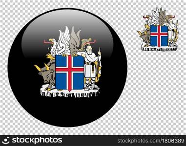 Coat of arms of Iceland vector illustration on a transparent background
