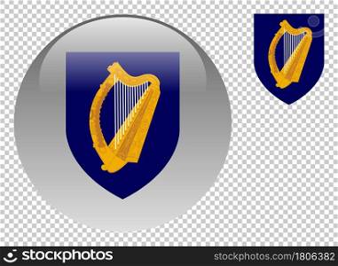Coat of arms of Ireland vector illustration on a transparent background