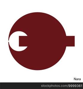 Coat of Arms of Nara is a Japan prefecture. Vector heraldic emblem